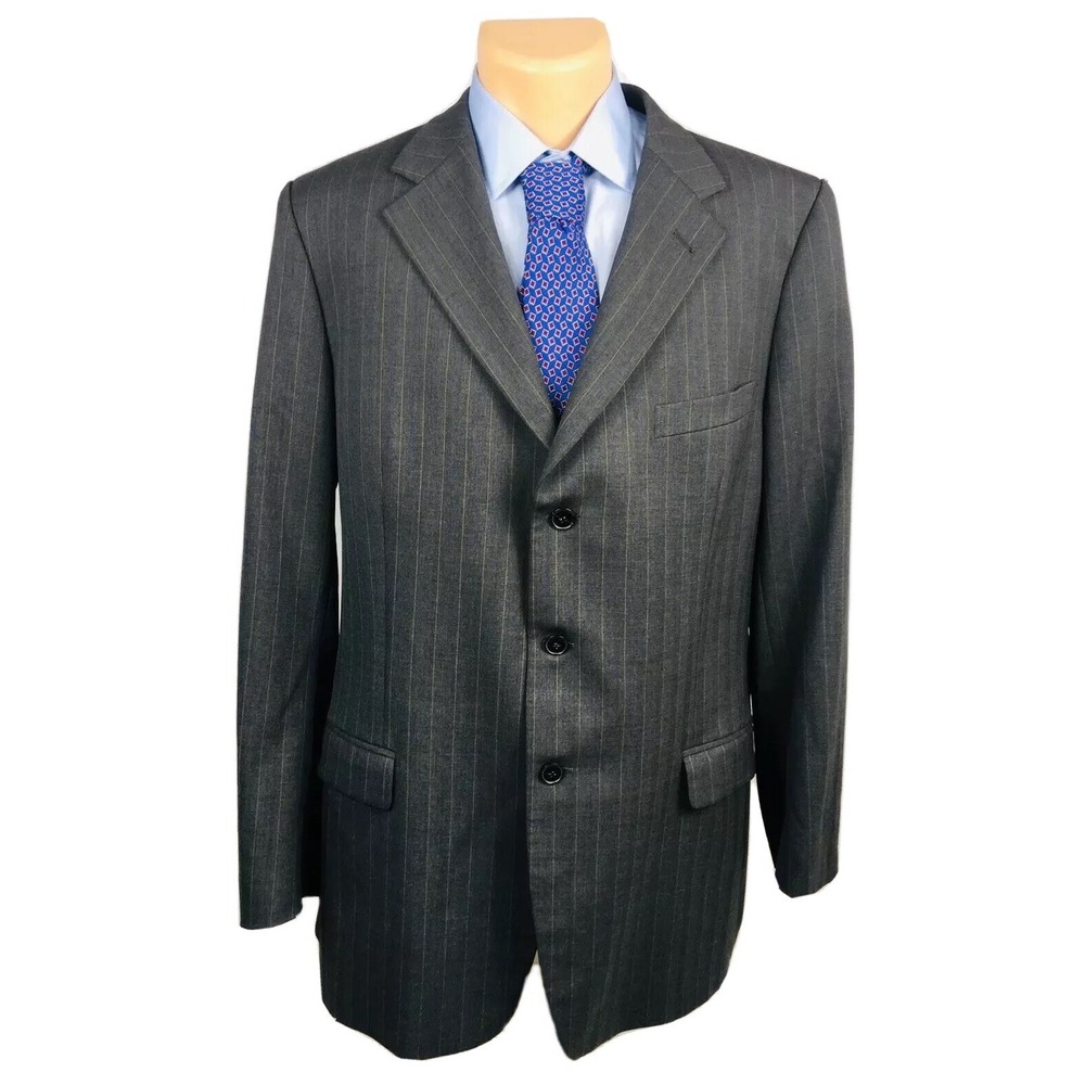 Ermenegildo Zegna Z Gray 3 Button Suit Jacket Blazer Mens 44‎ L US Dual Vented